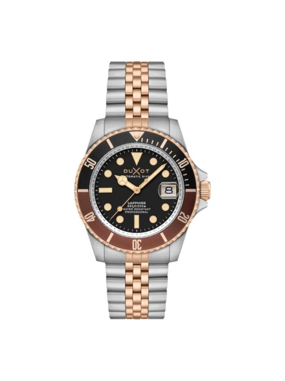 NWT Duxot Atlantica Diver Black Dial Men's Watch